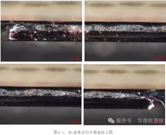 NG品焊點切片局部放大圖 NG品焊點切片局部放大圖