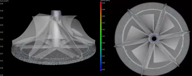 葉輪鑄件工業CT掃描檢測-內部結構三維可視化與壁厚分析 葉輪鑄件工業CT掃描檢測-內部結構三維可視化與壁厚分析