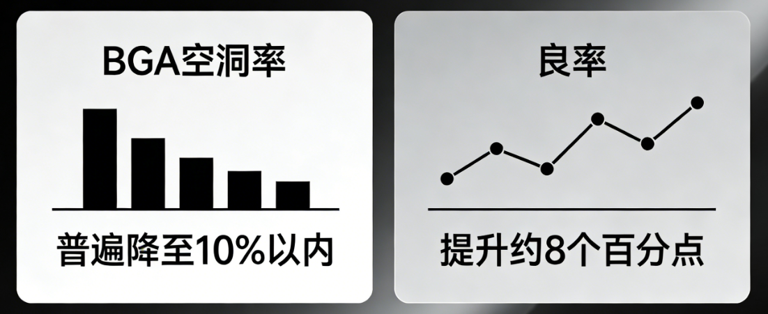 工業CT無損檢測BGA空洞率普遍降至10%以內,良率提升了約8個百分點。 工業CT無損檢測BGA空洞率普遍降至10%以內,良率提升了約8個百分點。